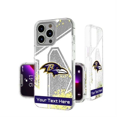 Baltimore Ravens Personalized Tilt Glitter Phone Case for Apple iPhone