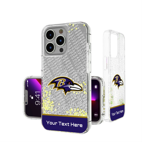Baltimore Ravens Personalized EndZone Plus Glitter Phone Case for Apple iPhone