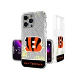 Cincinnati Bengals Personalized EndZone Plus Glitter Phone Case for Apple iPhone