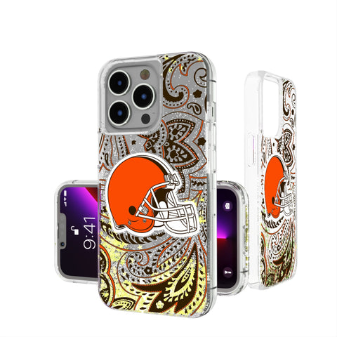 Cleveland Browns Paisley Glitter Phone Case
