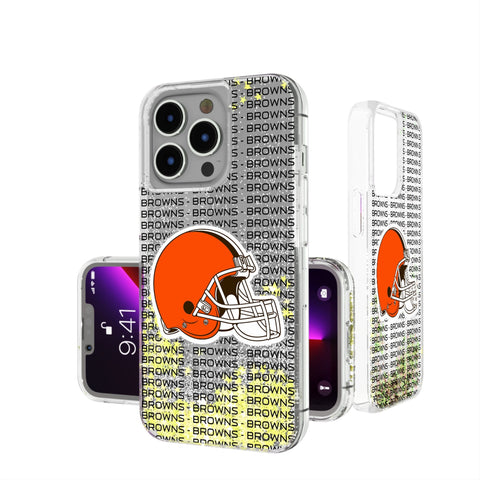 Cleveland Browns Text Backdrop Glitter Phone Case