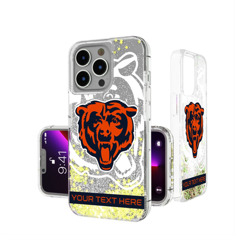 Chicago Bears Personalized Tilt Glitter Phone Case for Apple iPhone