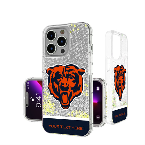 Chicago Bears Personalized EndZone Plus Glitter Phone Case for Apple iPhone
