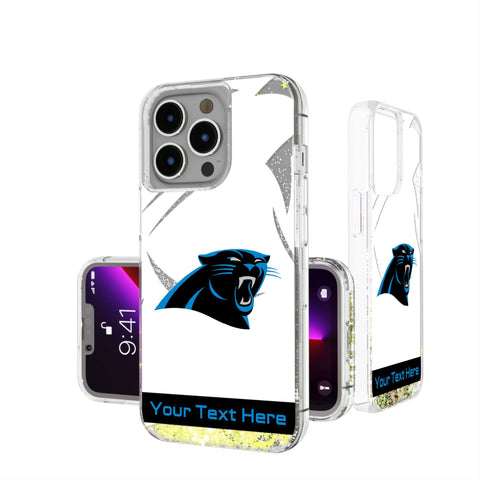Carolina Panthers Personalized Tilt Glitter Phone Case for Apple iPhone
