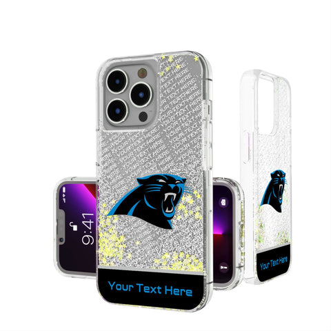 Carolina Panthers Personalized EndZone Plus Glitter Phone Case for Apple iPhone