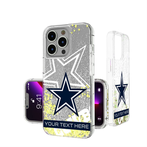 Dallas Cowboys Personalized Tilt Glitter Phone Case for Apple iPhone