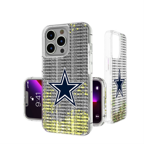 Dallas Cowboys Text Backdrop Glitter Phone Case