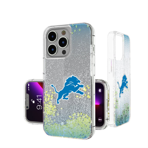 Detroit Lions Linen Glitter Phone Case