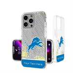 Detroit Lions Personalized EndZone Plus Glitter Phone Case for Apple iPhone