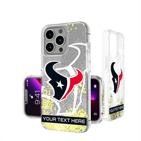 Houston Texans Personalized Tilt Glitter Phone Case for Apple iPhone