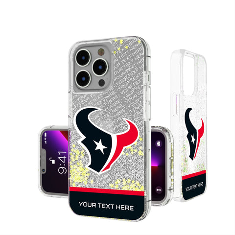 Houston Texans Personalized EndZone Plus Glitter Phone Case for Apple iPhone