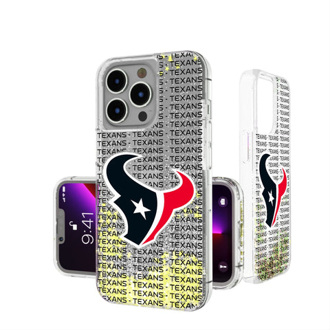 Houston Texans Text Backdrop Glitter Phone Case