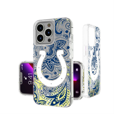 Indianapolis Colts Paisley Glitter Phone Case