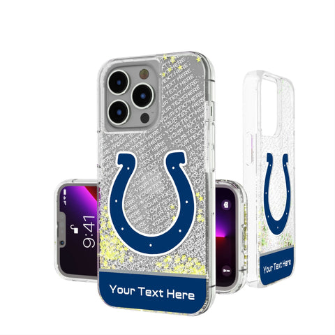 Indianapolis Colts Personalized EndZone Plus Glitter Phone Case for Apple iPhone
