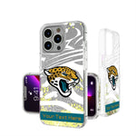 Jacksonville Jaguars Personalized Tilt Glitter Phone Case for Apple iPhone