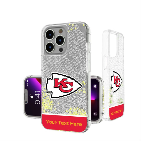 Kansas City Chiefs Personalized EndZone Plus Glitter Phone Case for Apple iPhone