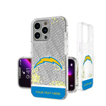 Los Angeles Chargers Personalized EndZone Plus Glitter Phone Case for Apple iPhone