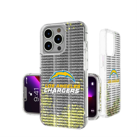 Los Angeles Chargers Blackletter Glitter Case-0