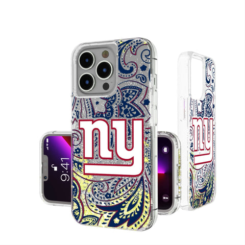 New York Giants Paisley Glitter Phone Case