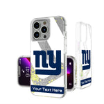 New York Giants Personalized Tilt Glitter Phone Case for Apple iPhone
