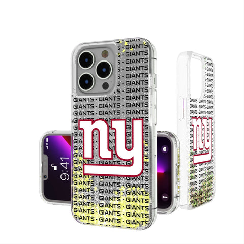 New York Giants Text Backdrop Glitter Phone Case