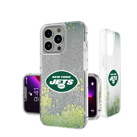 New York Jets Linen Glitter Phone Case-0