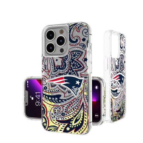 New England Patriots Paisley Glitter Phone Case