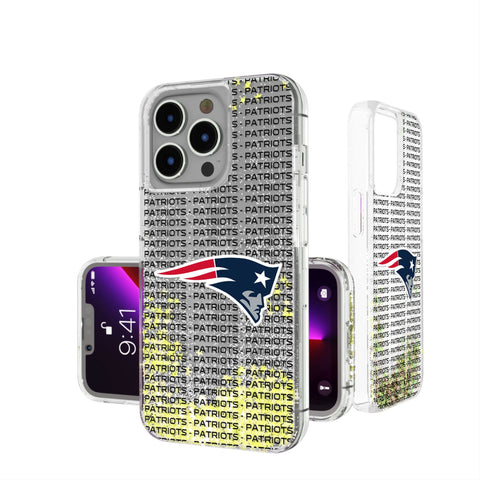 New England Patriots Text Backdrop Glitter Phone Case