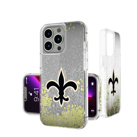 New Orleans Saints Linen Glitter Phone Case