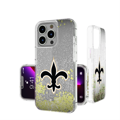 New Orleans Saints Linen Glitter Phone Case-0