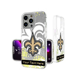 New Orleans Saints Personalized Tilt Glitter Phone Case for Apple iPhone