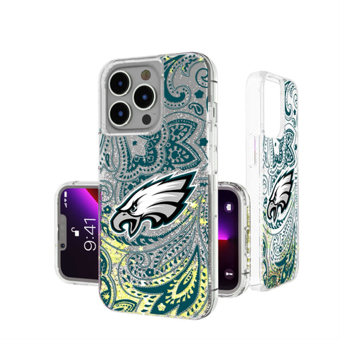 Philadelphia Eagles Paisley Glitter Phone Case