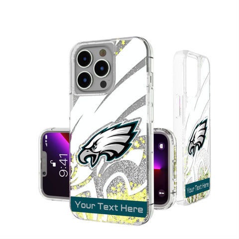 Philadelphia Eagles Personalized Tilt Glitter Phone Case for Apple iPhone