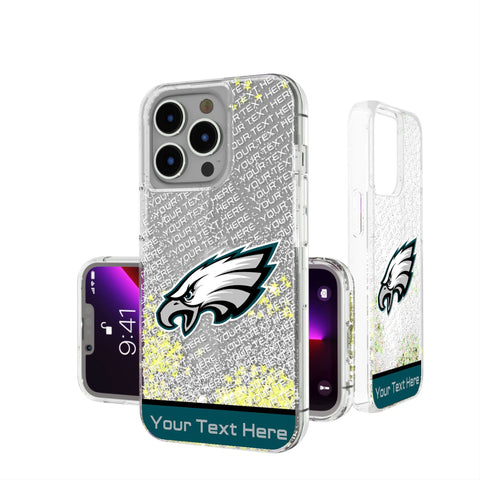 Philadelphia Eagles Personalized EndZone Plus Glitter Phone Case for Apple iPhone