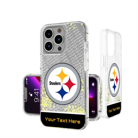 Pittsburgh Steelers Personalized EndZone Plus Glitter Phone Case for Apple iPhone