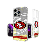 San Francisco 49ers Personalized Tilt Glitter Phone Case for Apple iPhone