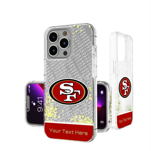 San Francisco 49ers Personalized EndZone Plus Glitter Phone Case for Apple iPhone