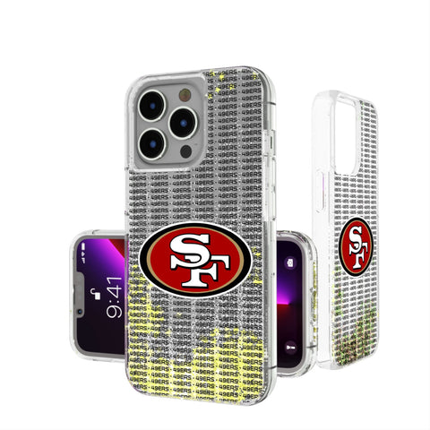 San Francisco 49ers Text Backdrop Glitter Phone Case
