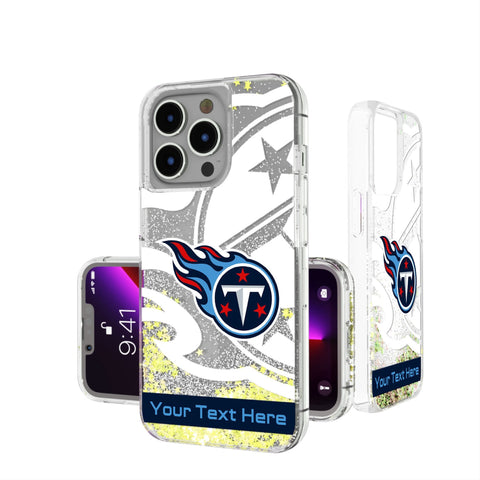 Tennessee Titans Personalized Tilt Glitter Phone Case for Apple iPhone