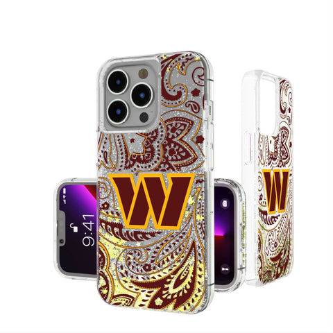 Washington Commanders Paisley Glitter Phone Case