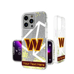 Washington Commanders Personalized Tilt Glitter Phone Case for Apple iPhone
