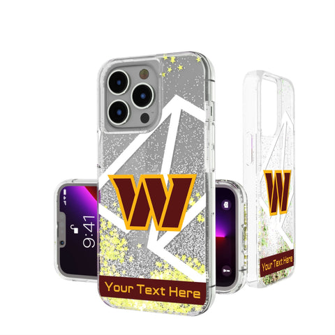 Washington Commanders Personalized Tilt Glitter Phone Case for Apple iPhone