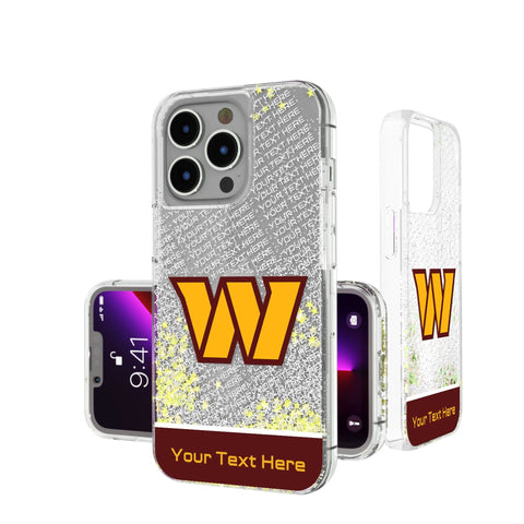 Washington Commanders Personalized EndZone Plus Glitter Phone Case for Apple iPhone