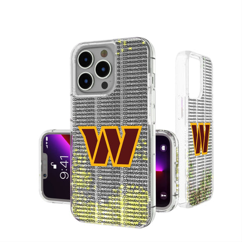 Washington Commanders Text Backdrop Glitter Phone Case
