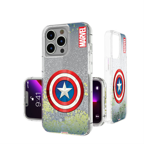 Marvel Avengers Captain America Grid Glitter Phone Case