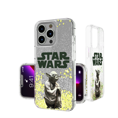 Star Wars Yoda Color Block Glitter Phone Case