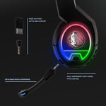 Dallas Mavericks Stripe Gaming Headphones-1