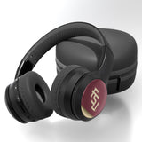 Florida State University Seminoles Athletic Wordmark Stripe Wireless Over-Ear BT Headphones With Case