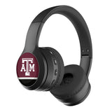 Texas A&M University Aggies Stripe Wireless Over-Ear BT Headphones With Case