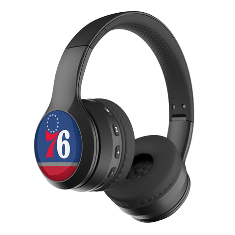Philadelphia 76ers Stripe Wireless Over-Ear BT Headphones With Case-0